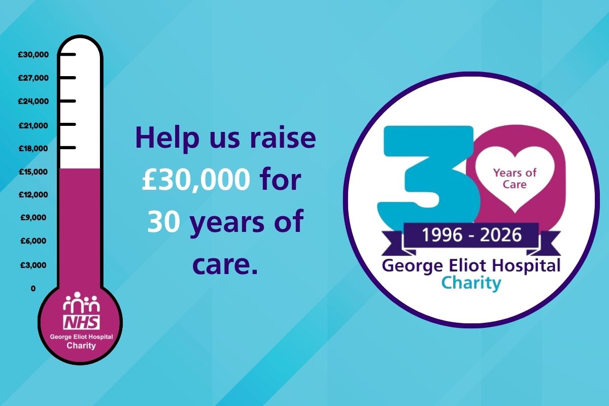 We've reached £15,000 of our 30 for 30 campaign